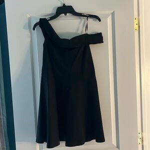 Lulu’s Black One-Shouldered Mini Dress